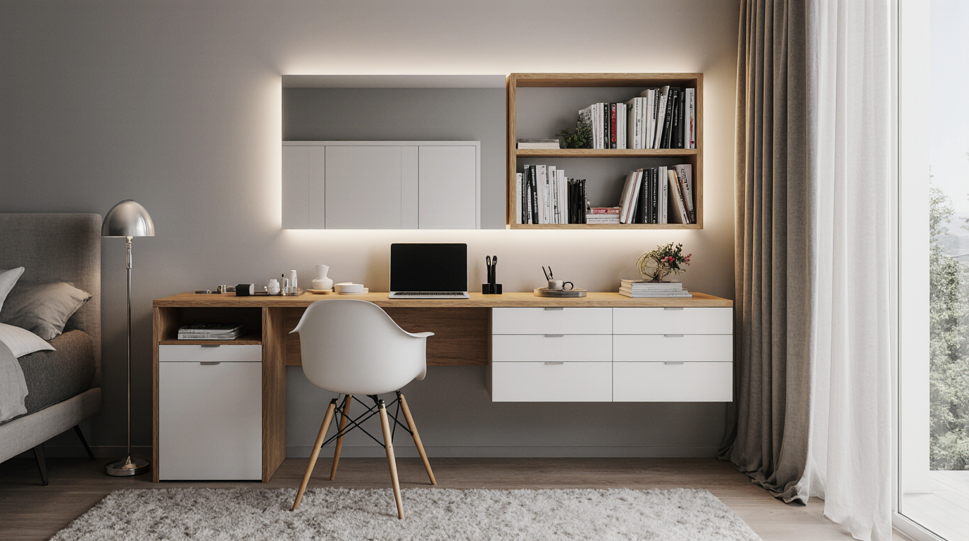 Escrivaninha e Penteadeira Planejada