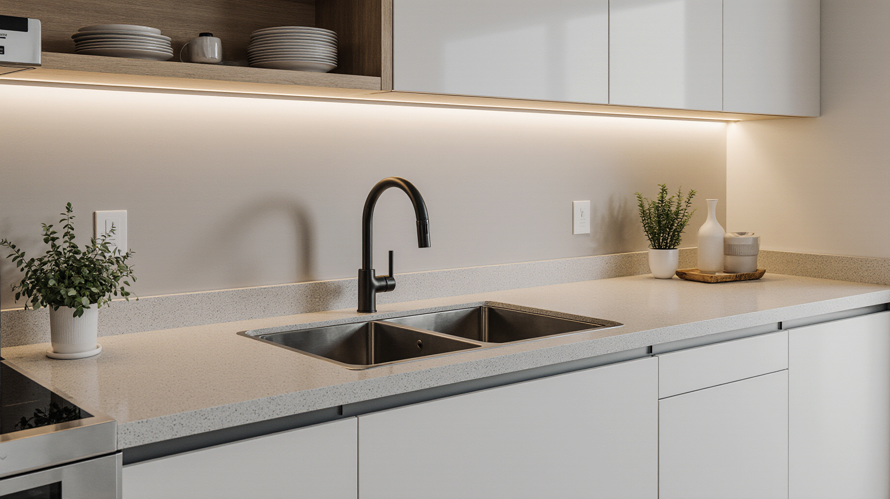 Cozinha Modulada com Pia de Inox