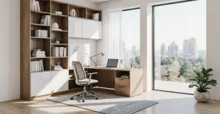 Escritório em L Planejado