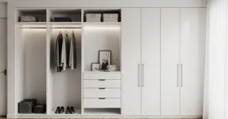 Guarda Roupa Closet Modulado Branco