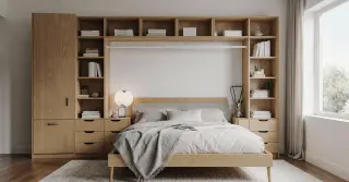 Guarda Roupa com Camas embutidas de Casal Planejados