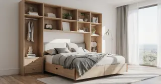 Guarda Roupa Planejado com Camas embutidas de Casal