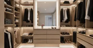 Guarda Roupa Planejado com Penteadeira Embutida